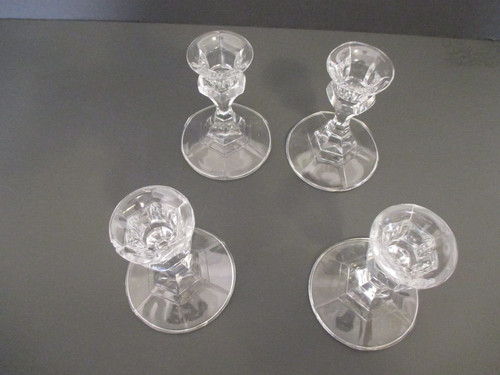 Four crystal glass - , candle