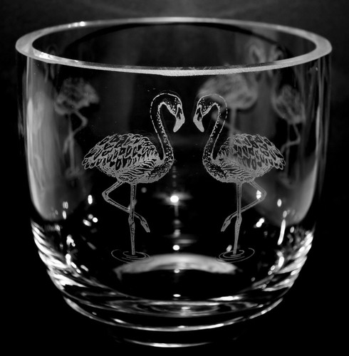 Flamingo frieze 14cm crystal - flamingo,
