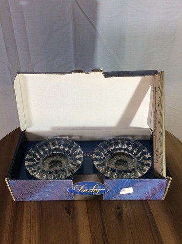 Pair darby crystal - of, glass